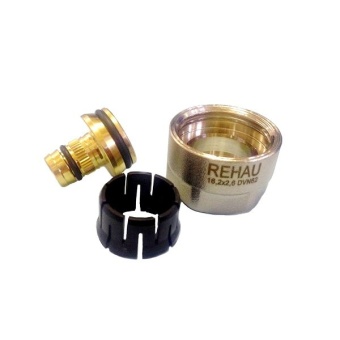 Резьбозажимное соединение (евроконус) Rehau Rautitan flex/pink 16 мм * 2,2 G3/4